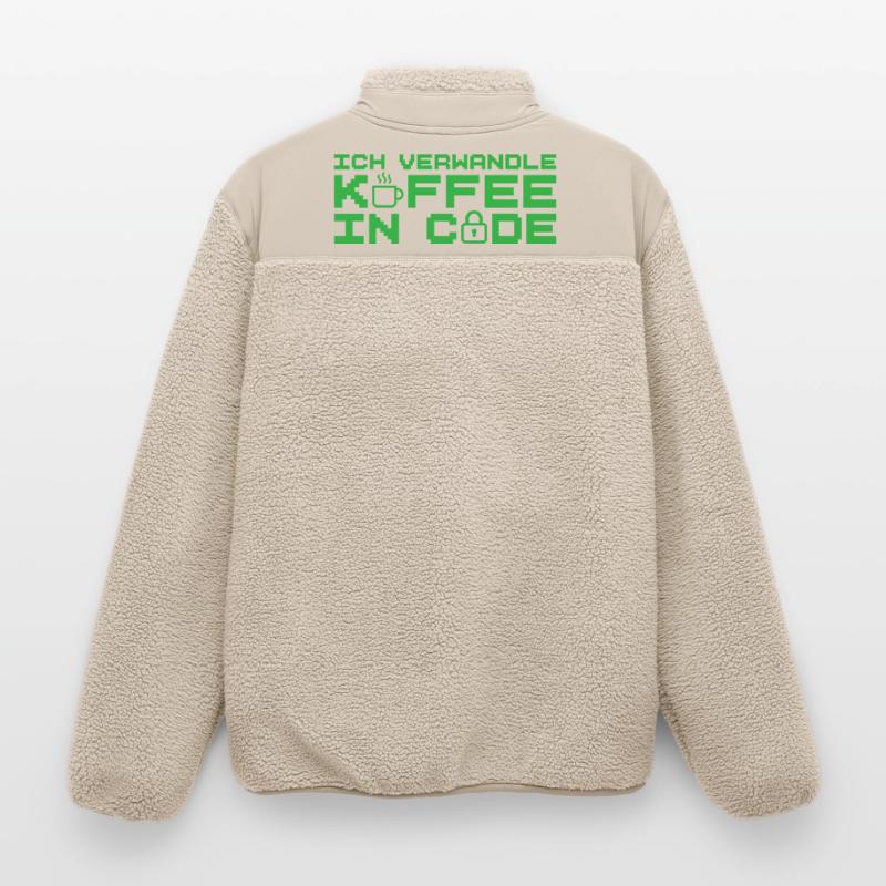 Informatik Verwandle Kaffee in Code Programmierer Relaxed Fit Unisex Sherpajacke von Stanley/Stella