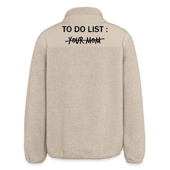 LISTE DE CHOSES À FAIRE : Ta mère - Veste sherpa unisexe coupe décontractée Stanley/Stella - beige - Dos
