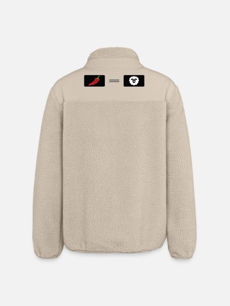 Feuriger Chili-Pfeffer mit Schaf-Design - Relaxed Fit Unisex Sherpajacke von Stanley/Stella - Beige