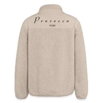 Prosecco Please! - Relaxed Fit Unisex Sherpa Jacket by Stanley/Stella - beige - Back