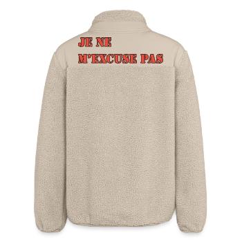 I DON'T APOLOGIZE - Relaxed Fit Unisex Sherpa Jacket by Stanley/Stella - beige - Back