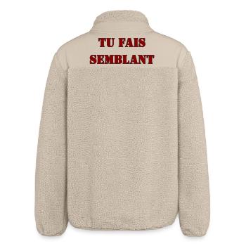 TU FAIS SEMBLANT - Veste sherpa unisexe coupe décontractée Stanley/Stella - beige - Dos