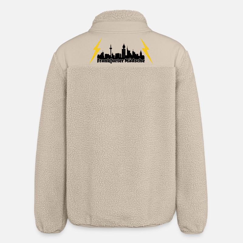 Frankfurter Maedsche ffm skyline - Relaxed Fit Unisex Sherpajacke von Stanley/Stella - Beige