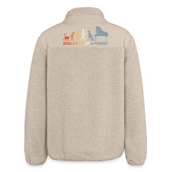 Piano Evolution - Relaxed Fit Unisex Sherpa Jacket by Stanley/Stella - beige - Back
