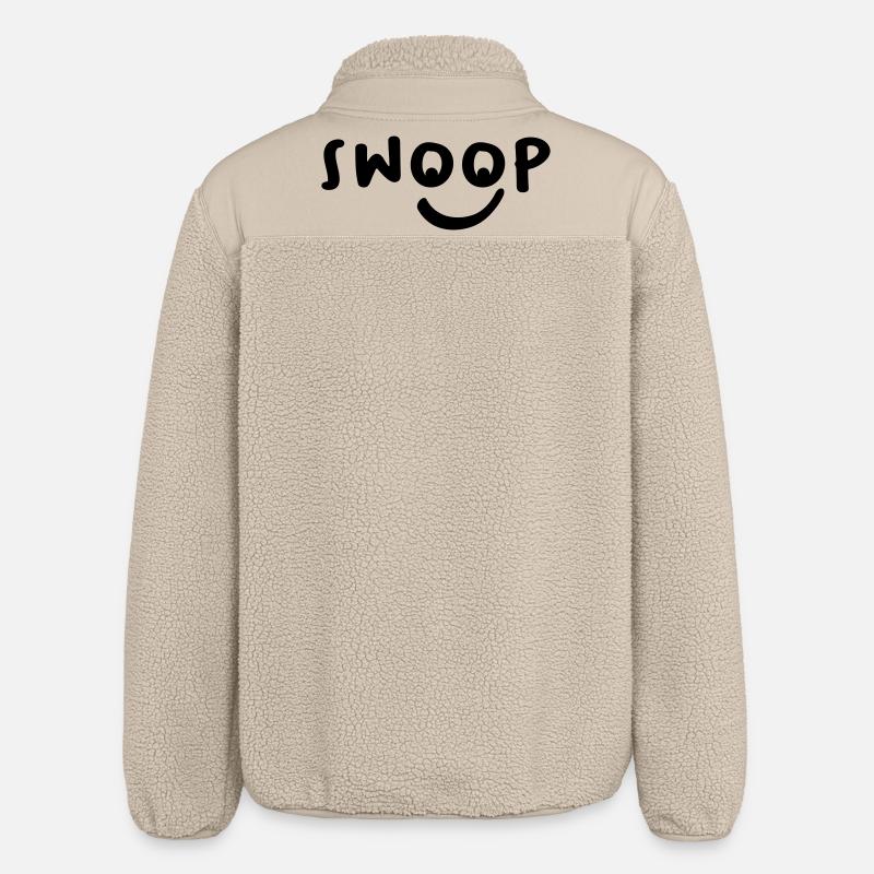 Swoop Face Laugh Gift - Relaxed Fit Unisex Sherpa Jacket by Stanley/Stella - beige