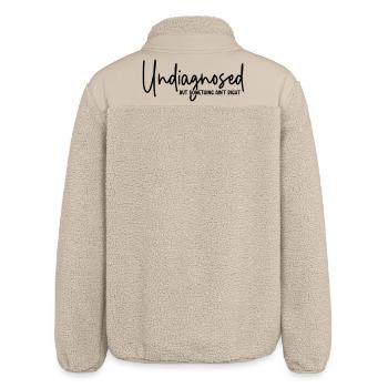 Undiagnosed but something ain`t right  - Relaxed Fit Unisex Sherpajacke von Stanley/Stella - Beige - Hinten
