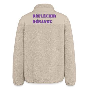 THINKING DISTURBS - Relaxed Fit Unisex Sherpa Jacket by Stanley/Stella - beige - Back