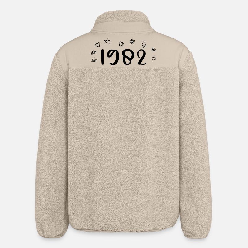 1982 Anniversaire 1982 Retro 1982 - Veste sherpa unisexe coupe décontractée Stanley/Stella - beige