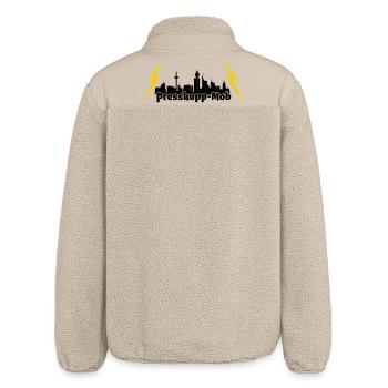 Presskopp Mob - ffm Skyline - Relaxed Fit Unisex Sherpajacke von Stanley/Stella - Beige - Hinten
