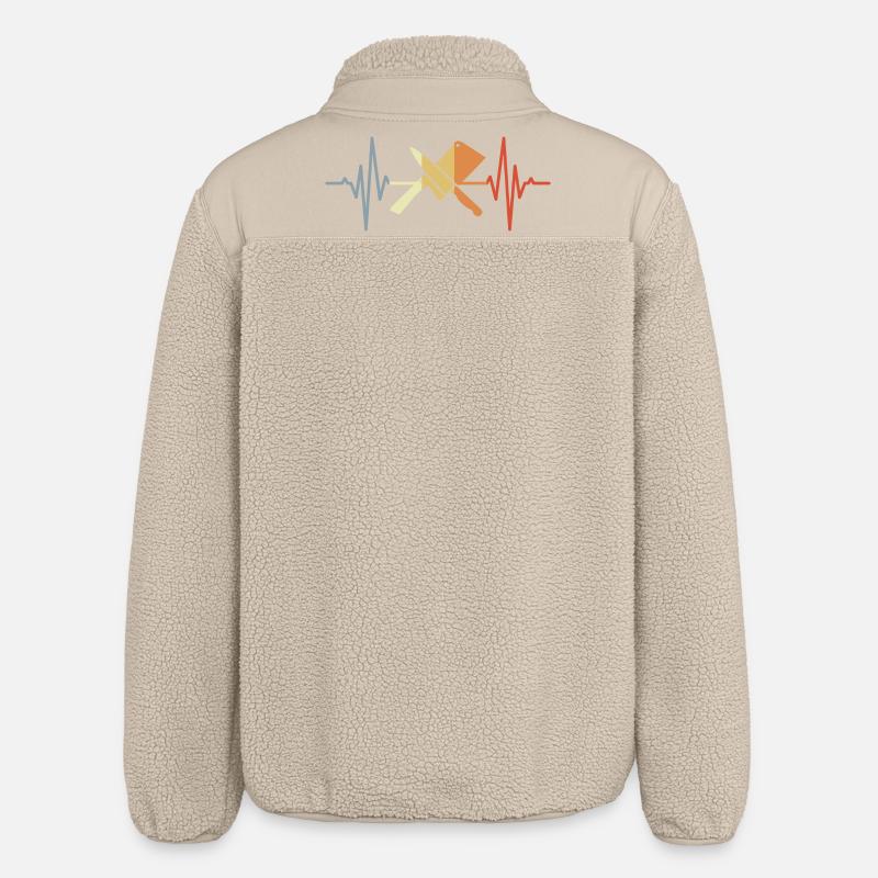 Hackbeil Messer Herzlinie - Relaxed Fit Unisex Sherpajacke von Stanley/Stella - Beige