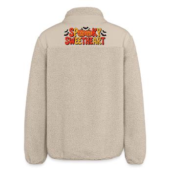 Spooky Sweetheart Halloween - Relaxed Fit Unisex Sherpajacke von Stanley/Stella - Beige - Hinten