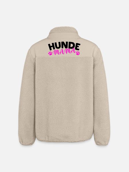 Hunde Mama - Relaxed Fit Unisex Sherpajacke von Stanley/Stella - Beige