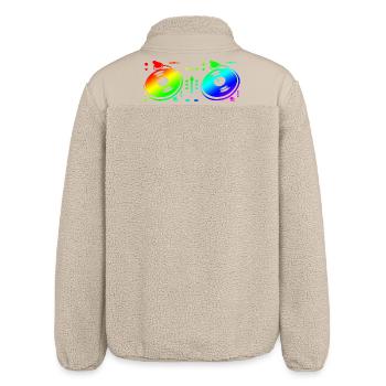 Turntable Disc Jockey - Relaxed Fit Unisex Sherpajacke von Stanley/Stella - Beige - Hinten