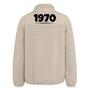 1970 gift - Relaxed Fit Unisex Sherpa Jacket by Stanley/Stella - beige - Back