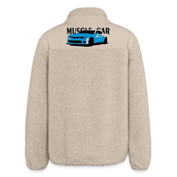 MuscleCar - Relaxed Fit Unisex Sherpajacke von Stanley/Stella - Beige - Hinten
