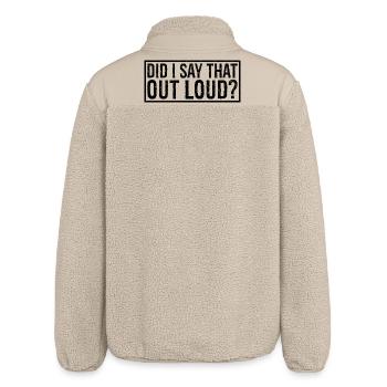 did I say that out loud - Relaxed Fit Unisex Sherpajacke von Stanley/Stella - Beige - Hinten