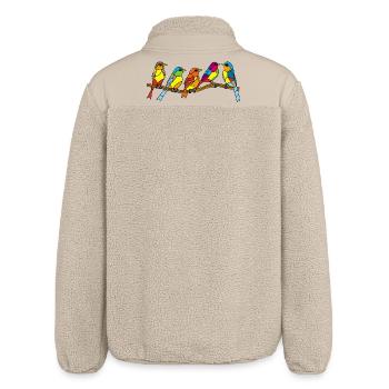 Birds and colors - Relaxed Fit Unisex Sherpa Jacket by Stanley/Stella - beige - Back