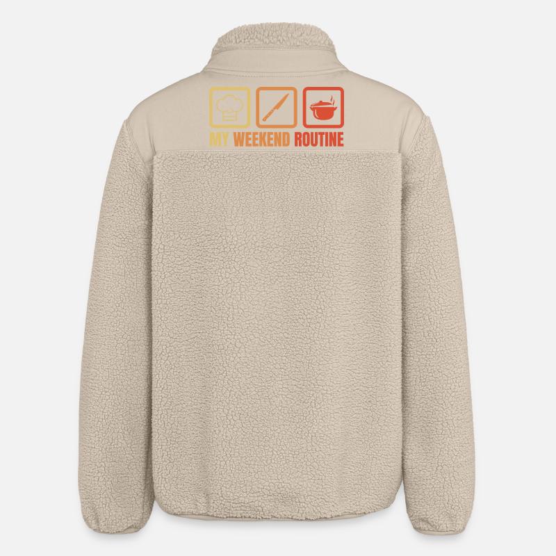 Wochenend Kochen - Relaxed Fit Unisex Sherpajacke von Stanley/Stella - Beige