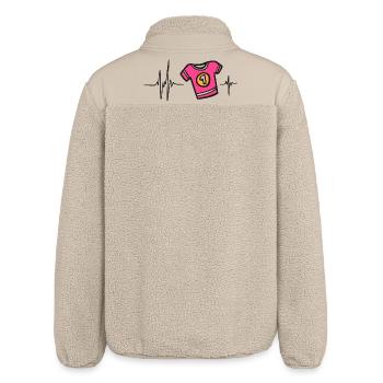 Sport Passion | Rhythm Heart Jersey Number 1 - Relaxed Fit Unisex Sherpa Jacket by Stanley/Stella - beige - Back
