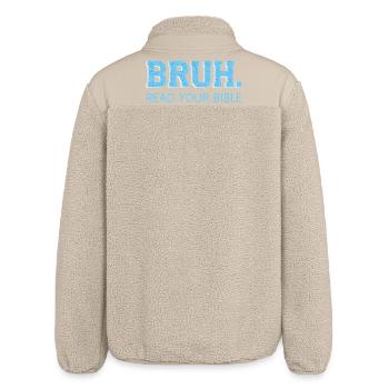 Bruh Bibel Shirt – Lies Die Bibel - Relaxed Fit Unisex Sherpajacke von Stanley/Stella - Beige - Hinten