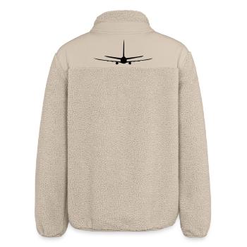Flugzeug - Relaxed Fit Unisex Sherpajacke von Stanley/Stella - Beige - Hinten