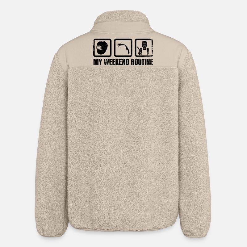 Meine Wochenendroutine - Relaxed Fit Unisex Sherpajacke von Stanley/Stella - Beige