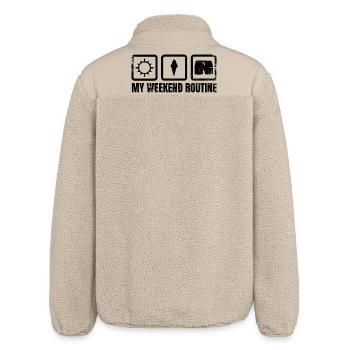 Eiscreme Wochenende - Relaxed Fit Unisex Sherpajacke von Stanley/Stella - Beige - Hinten