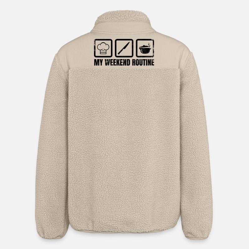 My Weekend Routine - Relaxed Fit Unisex Sherpa Jacket by Stanley/Stella - beige