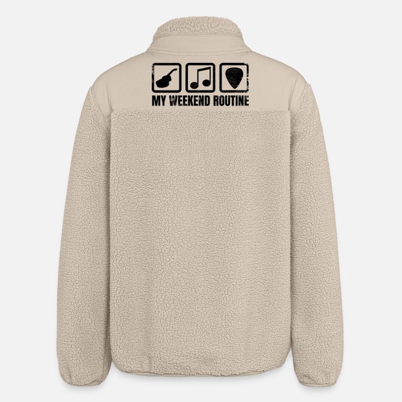 My Weekend Routine - Relaxed Fit Unisex Sherpa Jacket by Stanley/Stella - beige