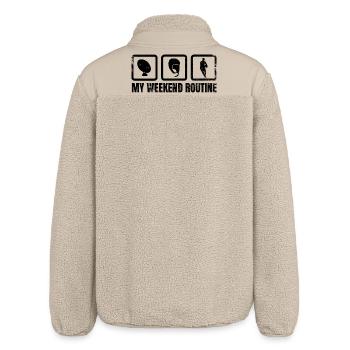 Rugby Players Weekend Schedule - Relaxed Fit Unisex Sherpa Jacket by Stanley/Stella - beige - Back