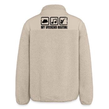 Saxophonists Weekend - Relaxed Fit Unisex Sherpa Jacket by Stanley/Stella - beige - Back