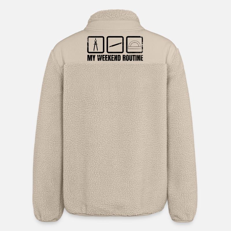 My Weekend Routine - Relaxed Fit Unisex Sherpa Jacket by Stanley/Stella - beige