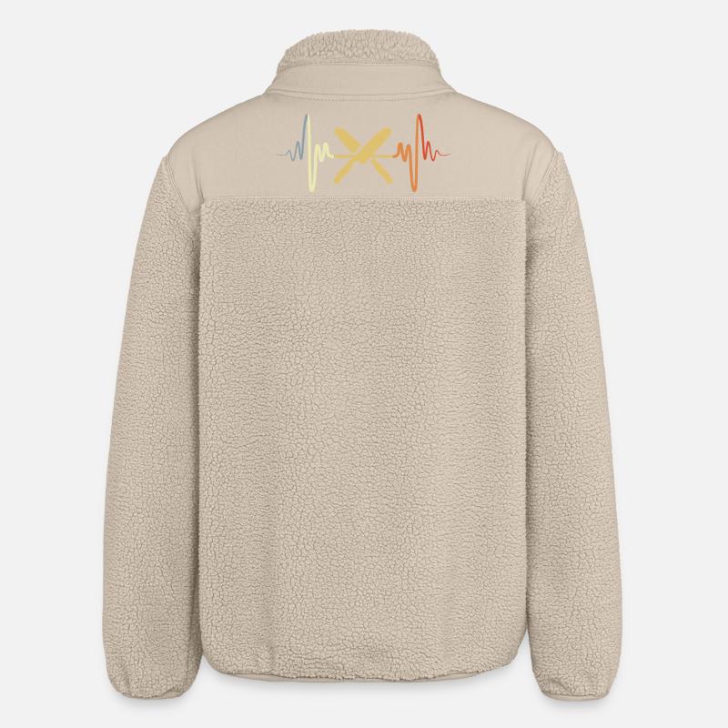Chef's Knife Heart Palpitations - Relaxed Fit Unisex Sherpa Jacket by Stanley/Stella - beige