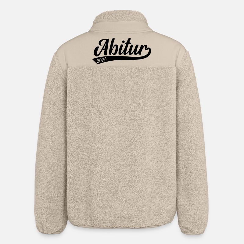 Abitur Abi 2026 - Relaxed Fit Unisex Sherpajacke von Stanley/Stella - Beige