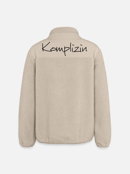 Komplizin Junggesellenabschied Freundin - Relaxed Fit Unisex Sherpajacke von Stanley/Stella - Beige