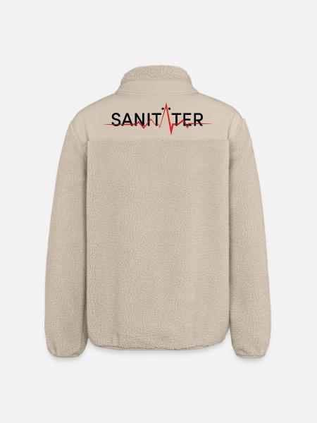 Sanitäter Rettung Ehrenamt Herzlinie - Relaxed Fit Unisex Sherpajacke von Stanley/Stella - Beige
