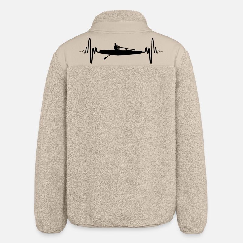 Rowing Sculling - Relaxed Fit Unisex Sherpa Jacket by Stanley/Stella - beige