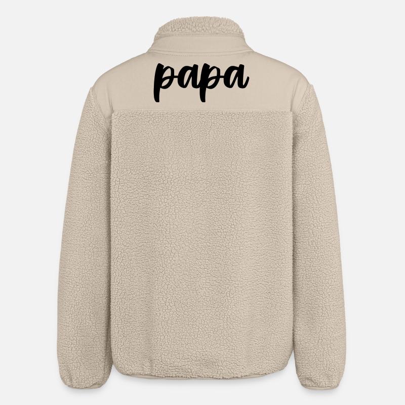 Papa - Relaxed Fit Unisex Sherpajacke von Stanley/Stella - Beige