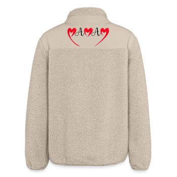 Frohen Muttertag Mama Rotes Herz Liebe Mütter - Relaxed Fit Unisex Sherpajacke von Stanley/Stella - Beige - Hinten