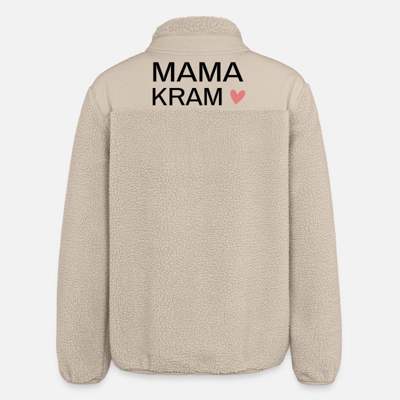 MAMA KRAM! Personalisierbar - Relaxed Fit Unisex Sherpajacke von Stanley/Stella - Beige
