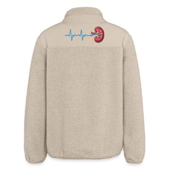 Nierenrhythmus Grafik - Relaxed Fit Unisex Sherpajacke von Stanley/Stella - Beige - Hinten