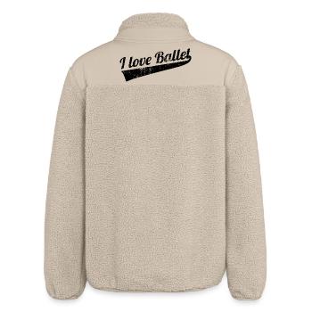 I Love Ballet - Relaxed Fit Unisex Sherpajacke von Stanley/Stella - Beige - Hinten