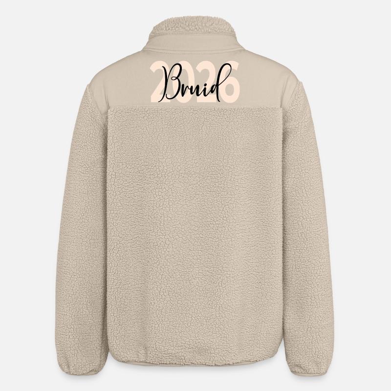Bruiloft Bruid 2026 - Relaxed Fit Unisex Sherpa Jacket by Stanley/Stella - beige