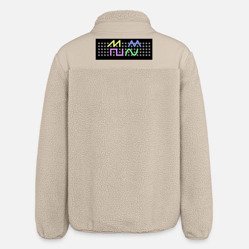 modular synth wave - Relaxed Fit Unisex Sherpa Jacket by Stanley/Stella - beige