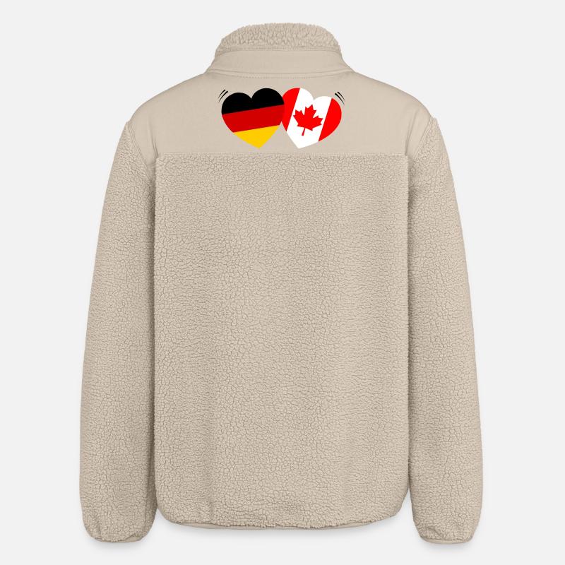 Amour germano-canadien - Veste sherpa unisexe coupe décontractée Stanley/Stella - beige