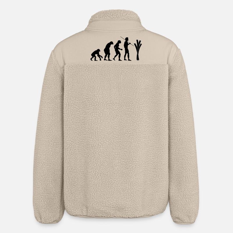 Evolution des Lauchs - Relaxed Fit Unisex Sherpajacke von Stanley/Stella - Beige