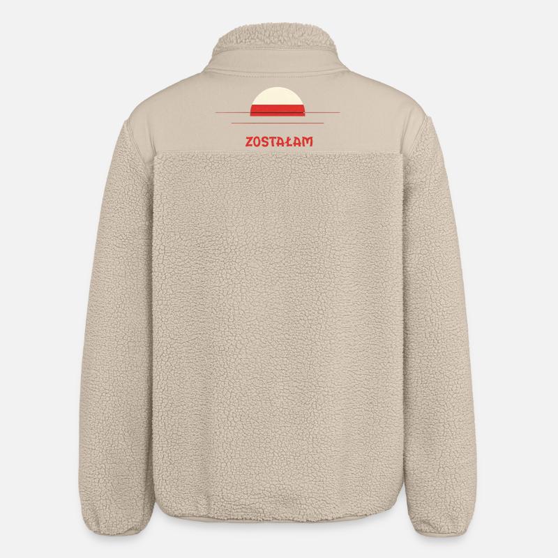 I Bleib – minimalistisches Statement-Design - Relaxed Fit Unisex Sherpajacke von Stanley/Stella - Beige