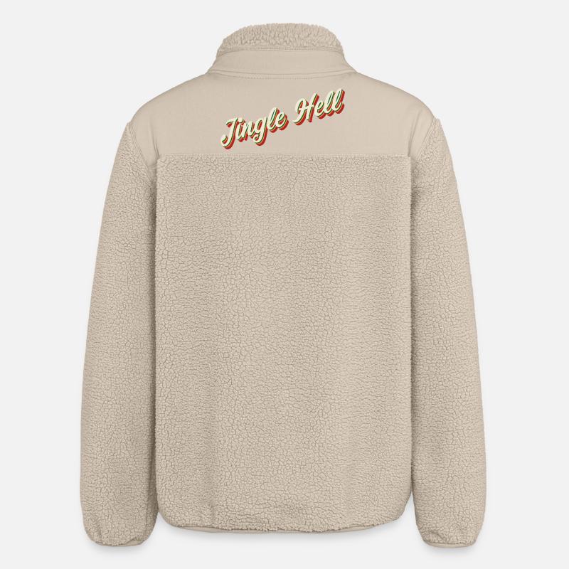 Jingle Hell Conception de Noël - Veste sherpa unisexe coupe décontractée Stanley/Stella - beige