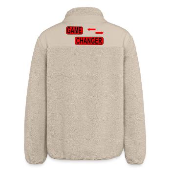 Game Changer / Veränderung / Statement - Relaxed Fit Unisex Sherpajacke von Stanley/Stella - Beige - Hinten
