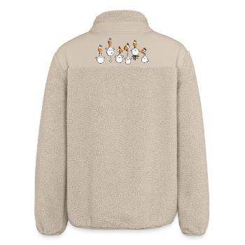 Crazy Chickens - poule - poluets - coq - Veste sherpa unisexe coupe décontractée Stanley/Stella - beige - Dos